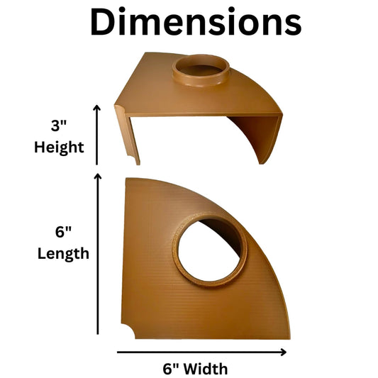 Scalyplay™ Reptile Corner Underground Cave Hide – Humid Enclosure Hideout for Snakes & Geckos