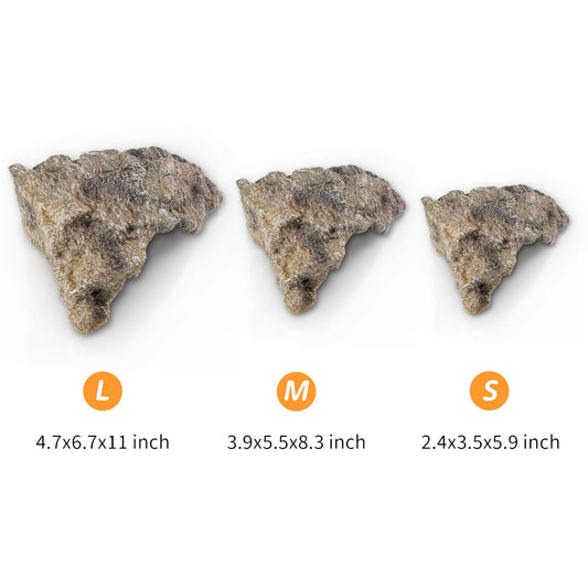 Scalyplay™ Natural Rock Reptile Hide Cave - Secure Shelter & Habitat Enrichment for Small Reptiles & Invertebrates