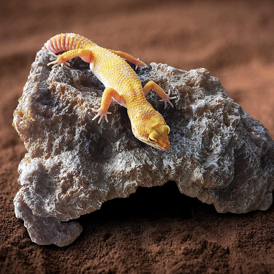 Scalyplay™ Natural Rock Reptile Hide Cave - Secure Shelter & Habitat Enrichment for Small Reptiles & Invertebrates